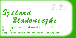 szilard mladoniczki business card